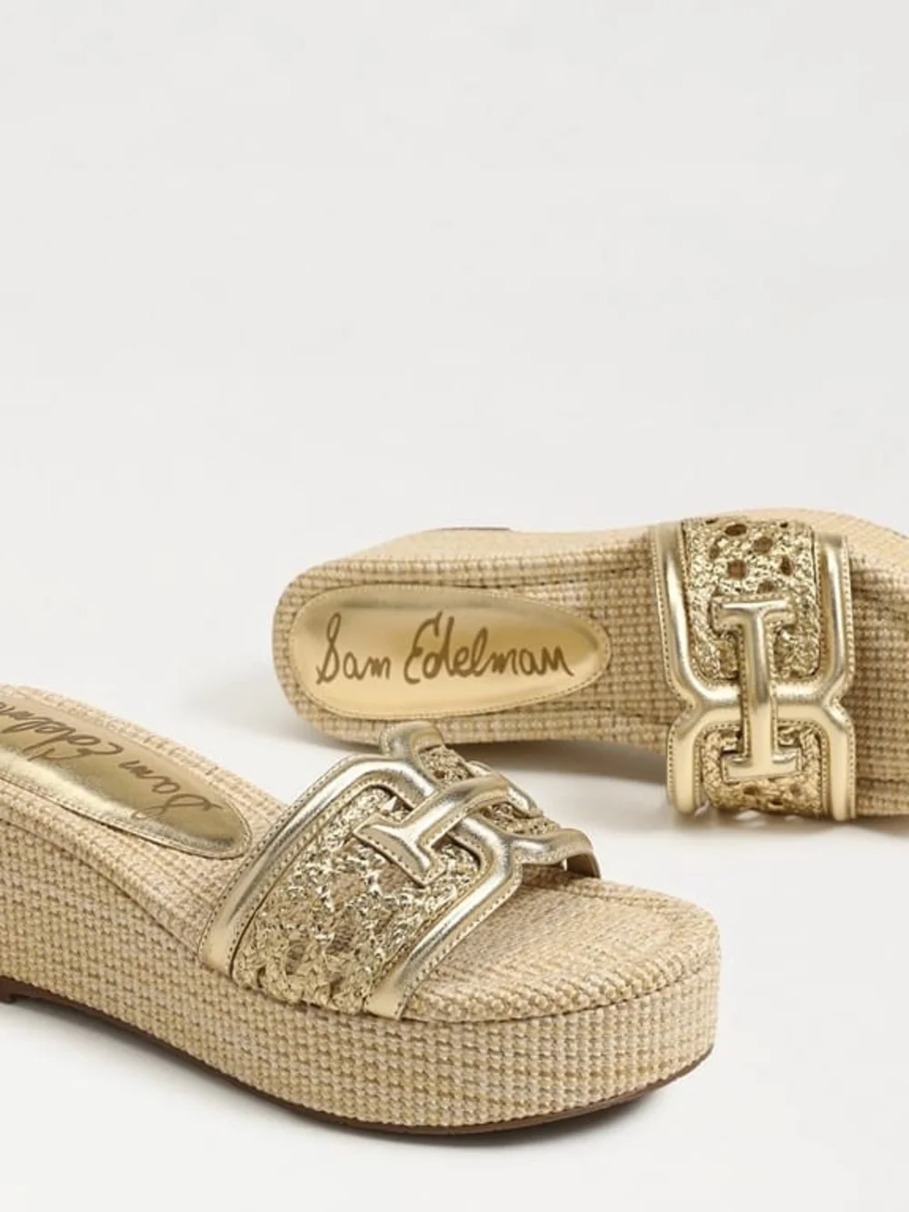 Pauleena Espadrille Sandal Color: Amber Gold Leather